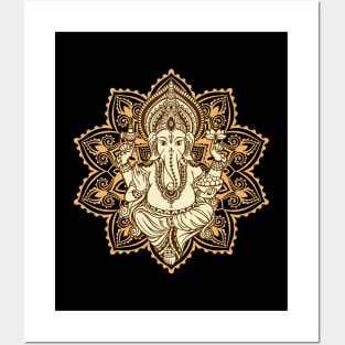 Ganesha Hindu God Hinduism Yoga India Bali Lover Posters and Art